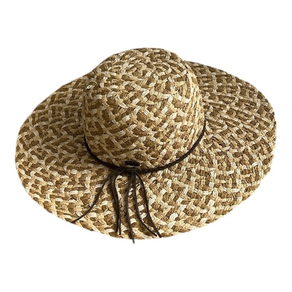 ROXY Straw Sun Hat Wide Brim - Picture 1 of 11